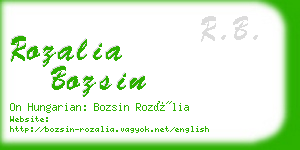 rozalia bozsin business card